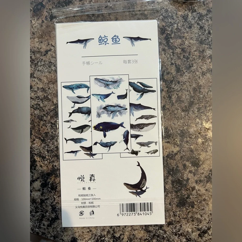$3 WHALE STICKERS. 3 SHEETS. $3 if bundled - Picture 4 of 4